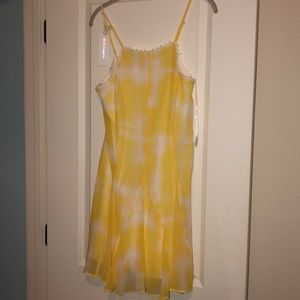Yellow tie dye bcbg dress